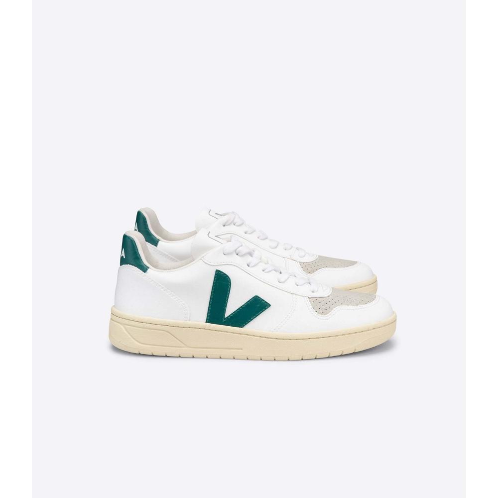 Veja V-10 CWL SOLE Men\'s Sneakers White/Green | NZ 331ZUT